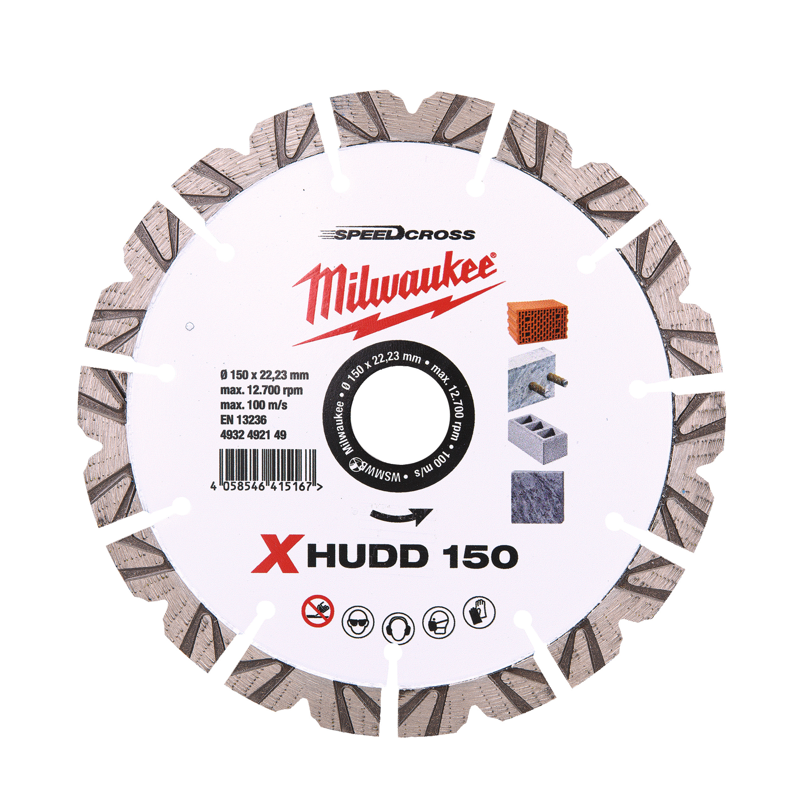 Milwaukee Speedcross Diamanttrenns. XHUDD 150mm