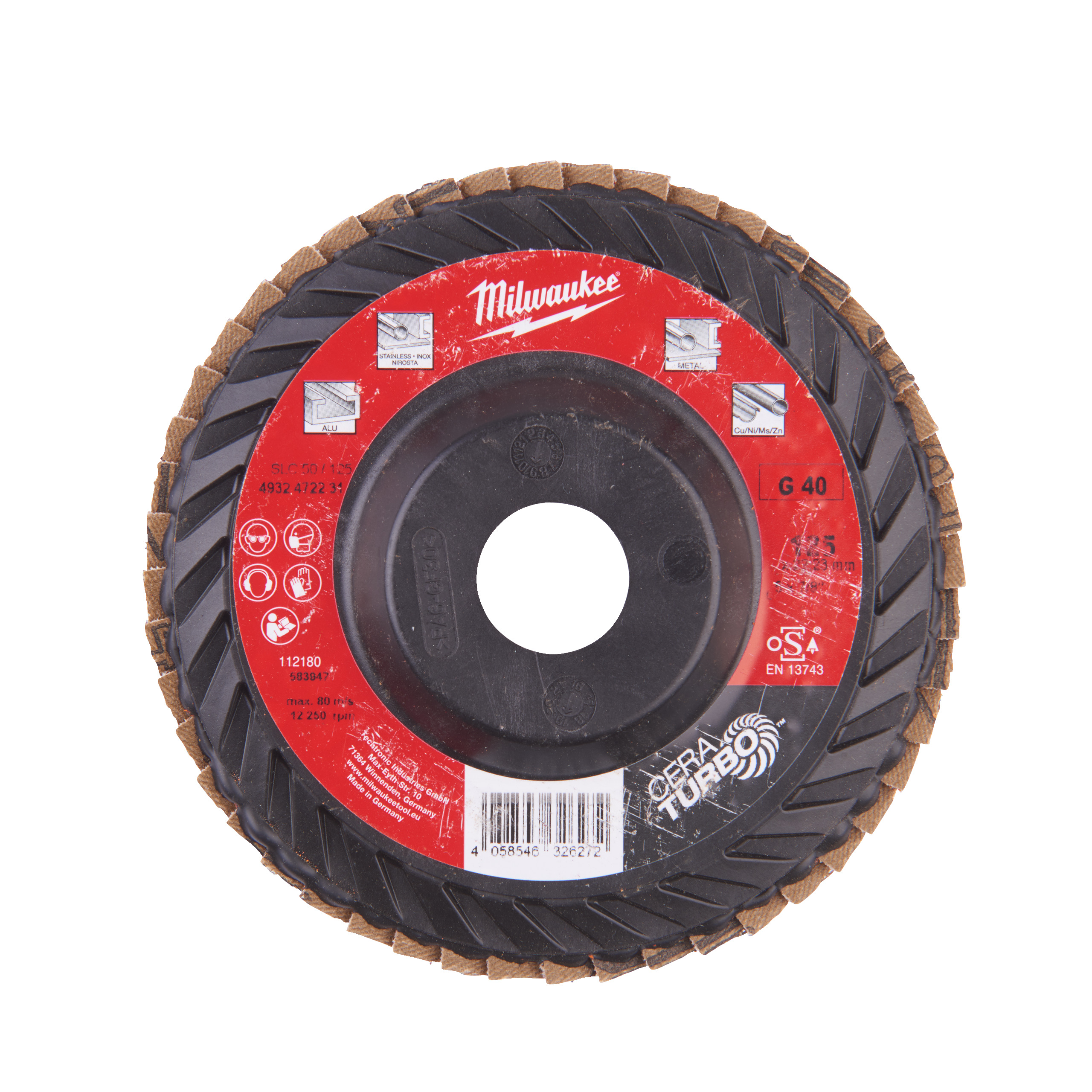Milwaukee Fächerschleifsch. SLC50/125 K40 Keramik