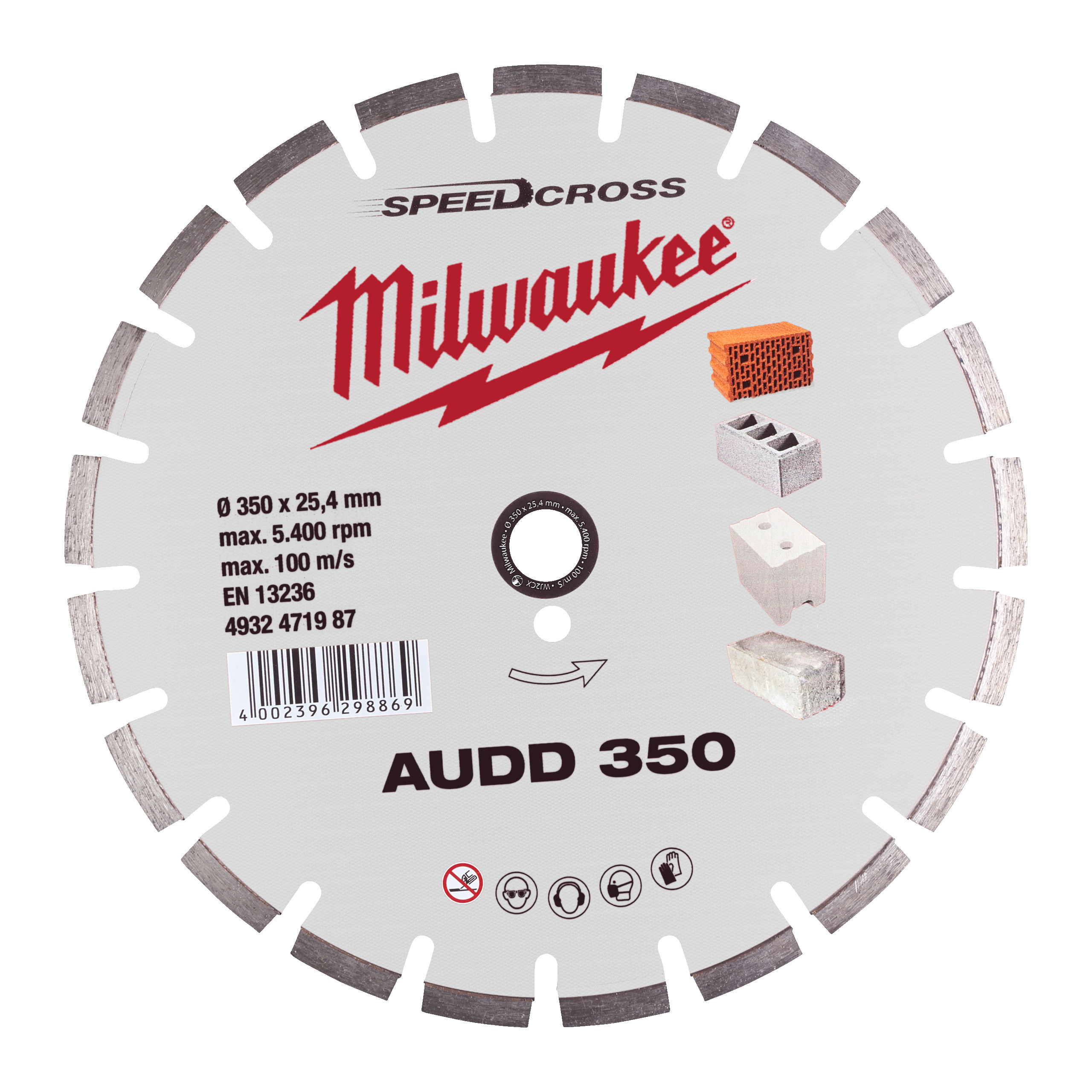 Milwaukee Diamant-Trennscheibe SPEEDCROSS AUDD 350