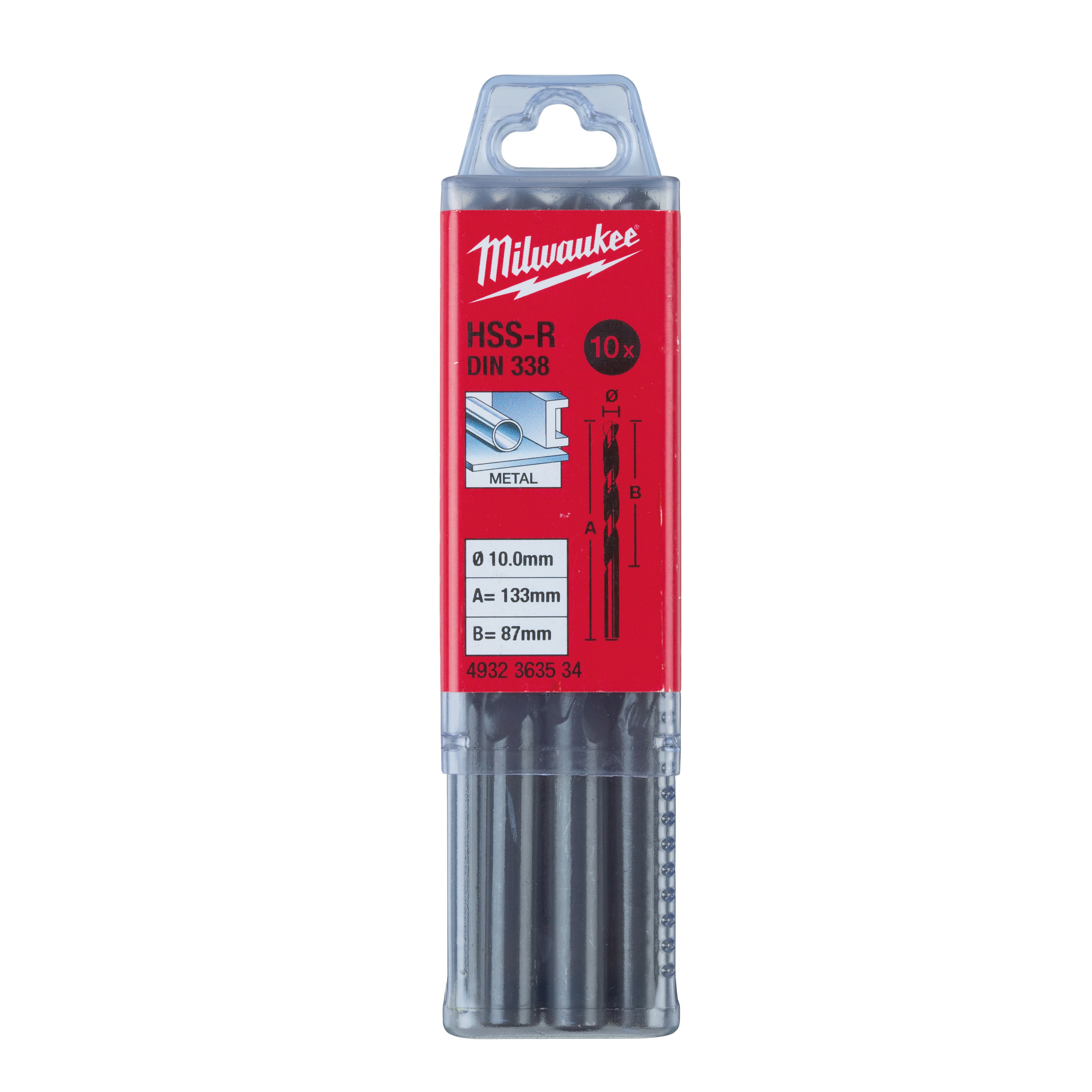 Milwaukee Metallbohrer Hss-R 10.0X133Mm (10)