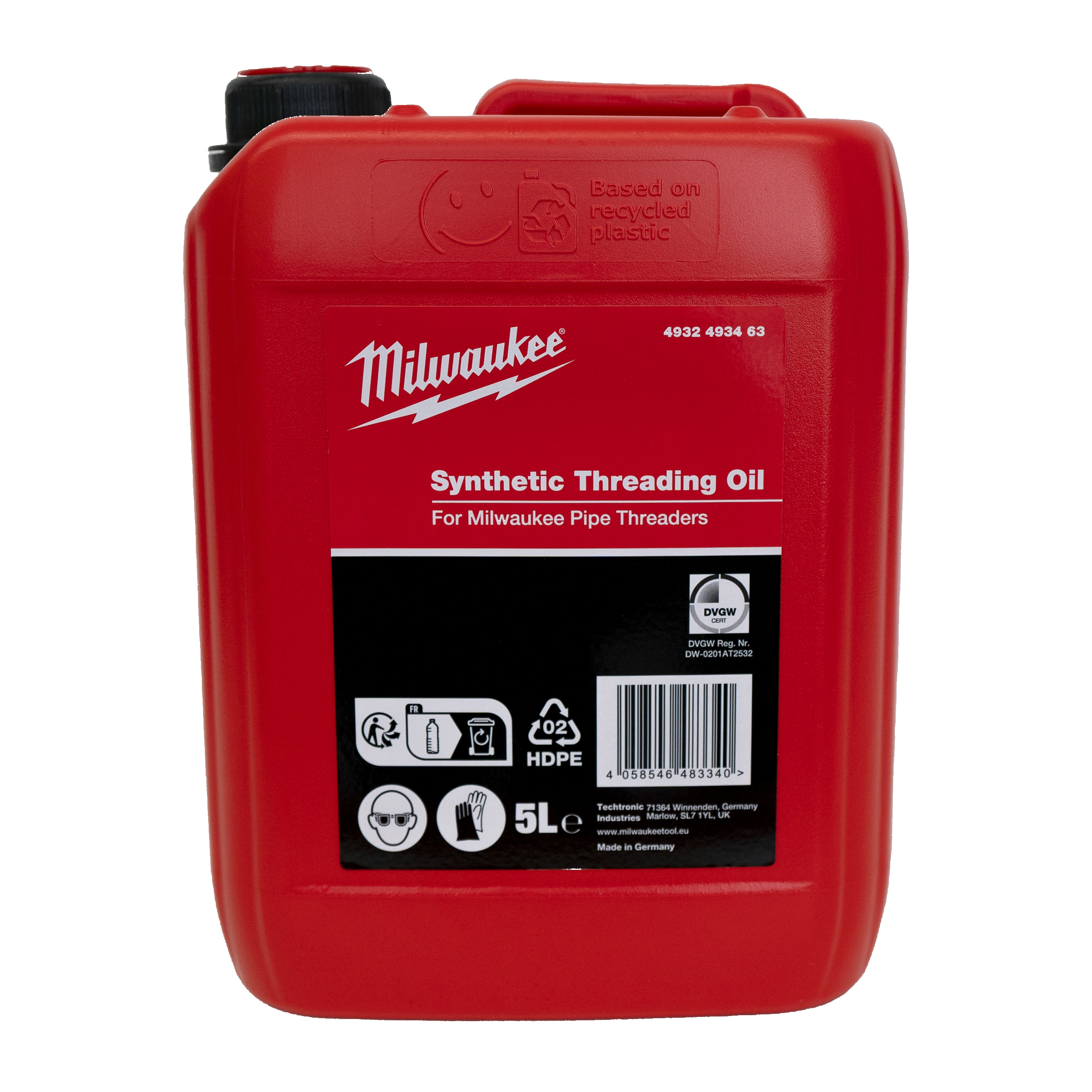 Milwaukee 5l Oil Canister w. synth. threading oil