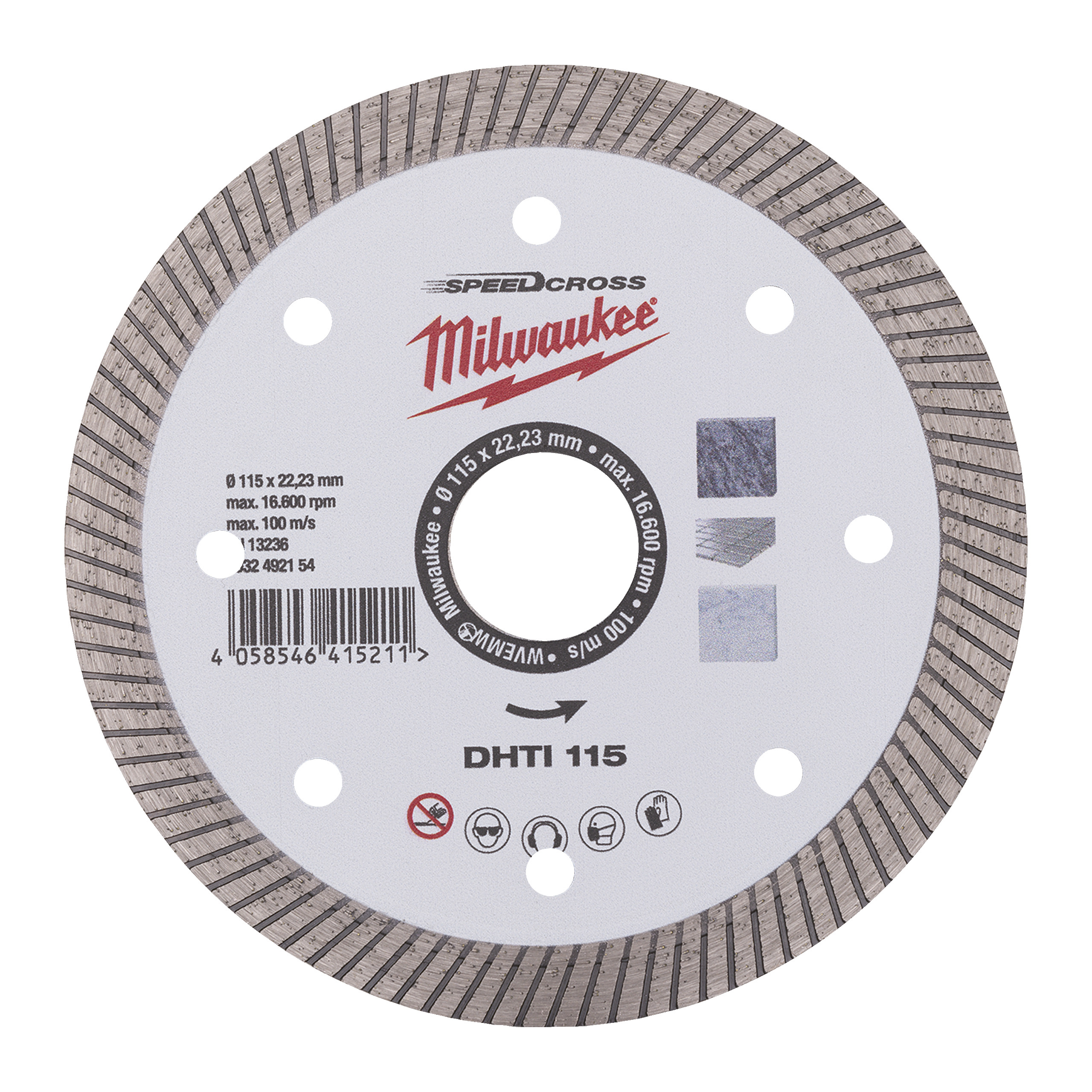 Milwaukee Speedcross Diamanttrenns. DHTi 115mm