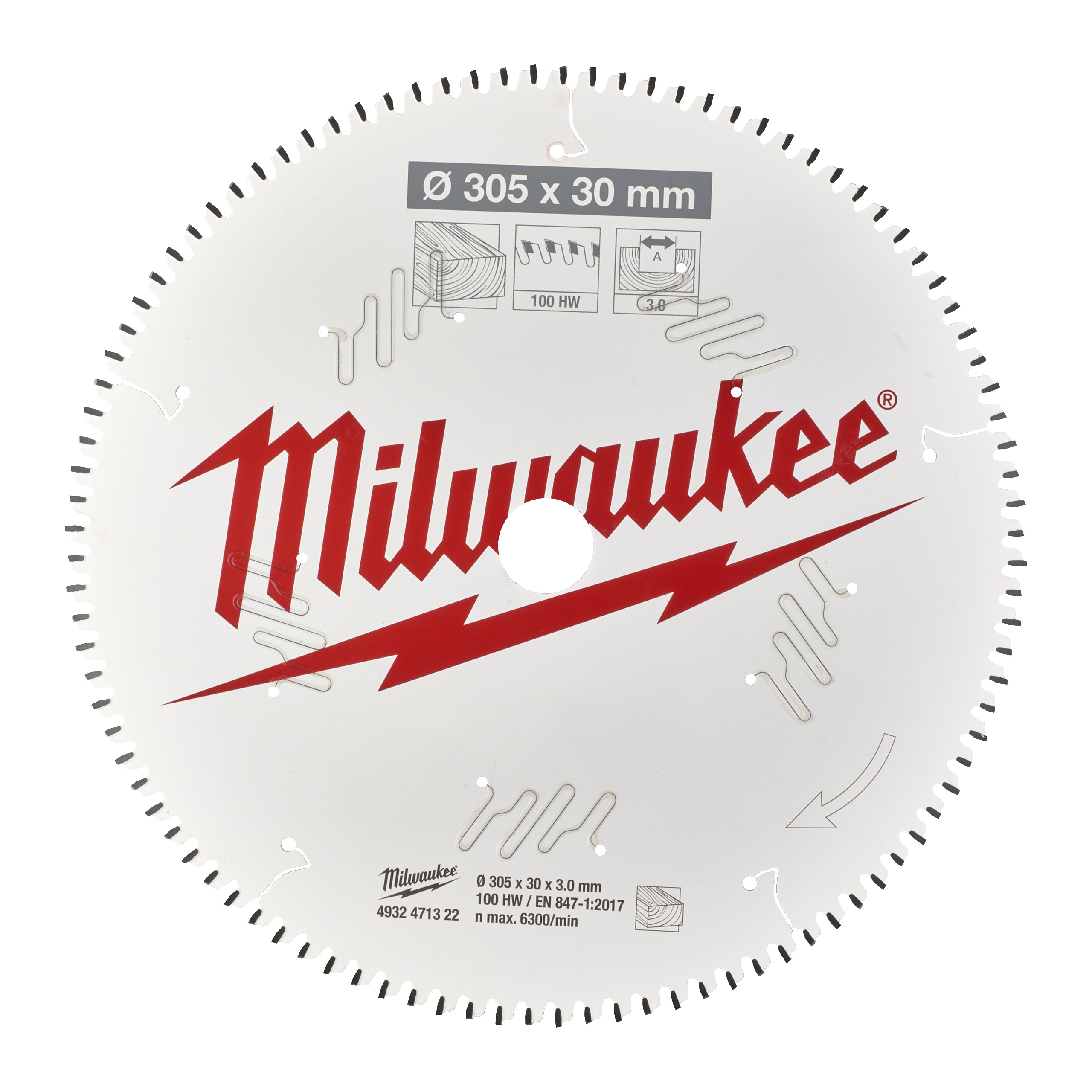 Milwaukee Kreissägeblatt 305/30Mm 100Z Holz
