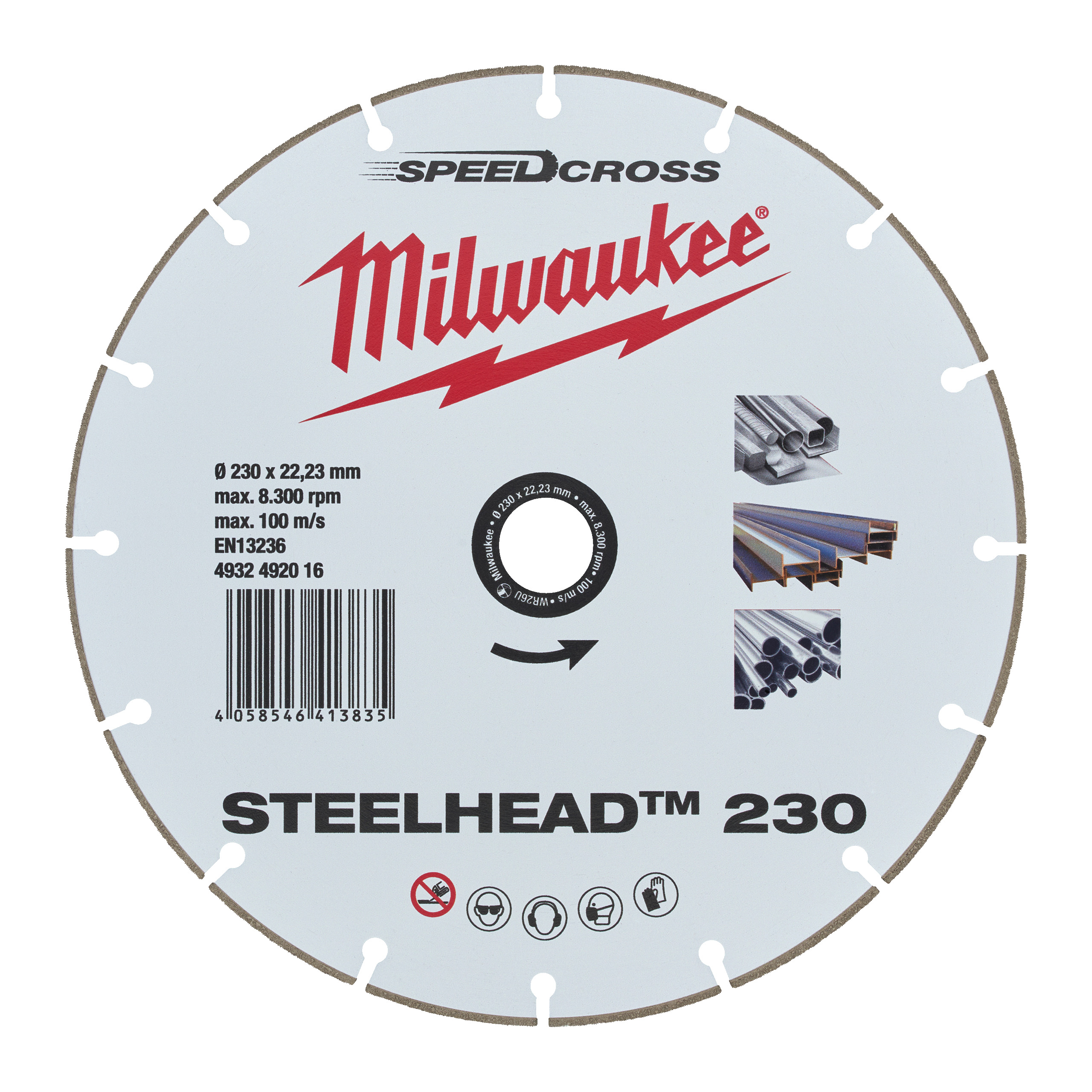 Milwaukee Diamant-Trennscheibe Dh Steelhead 230
