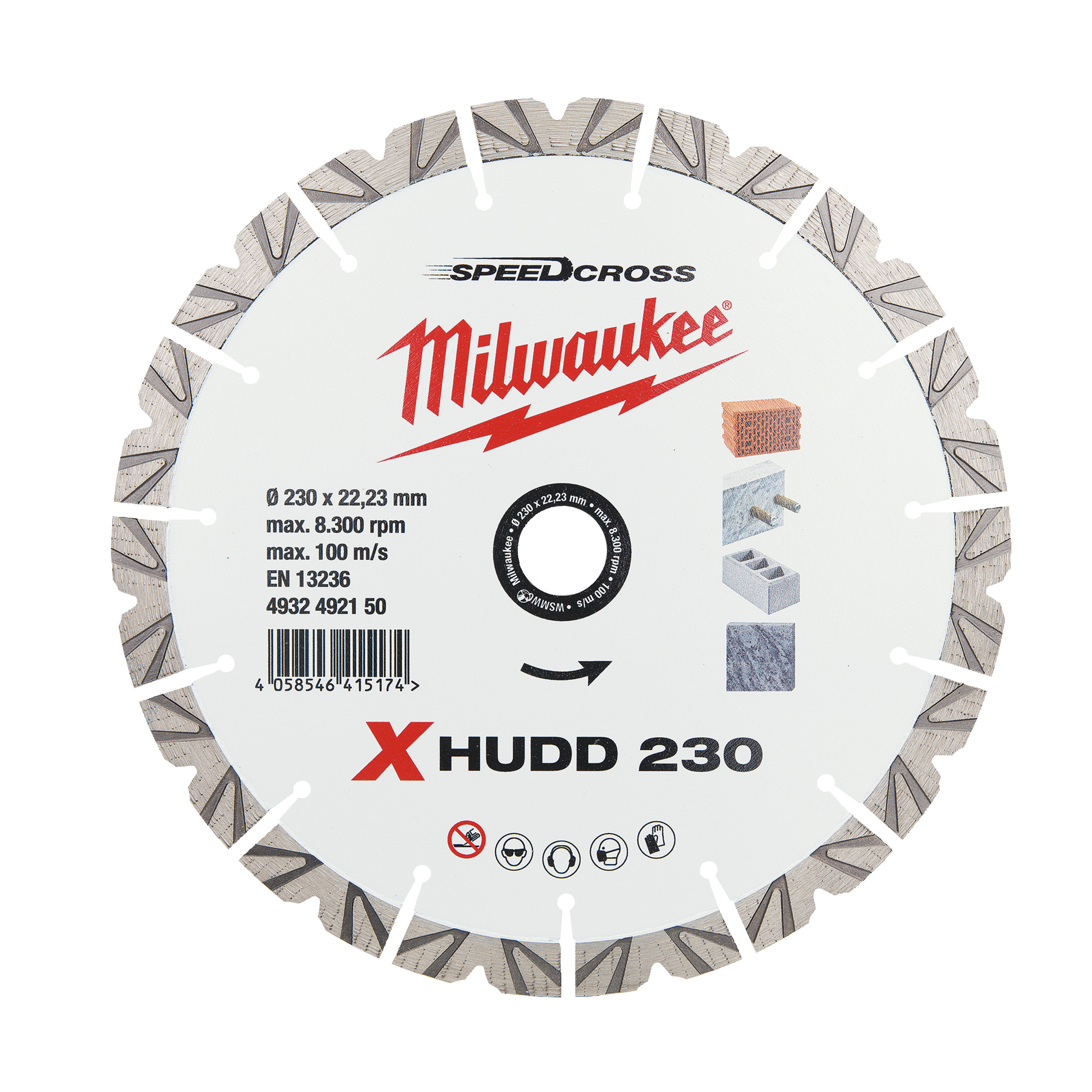 Milwaukee Speedcross Diamanttrenns. XHUDD 230mm