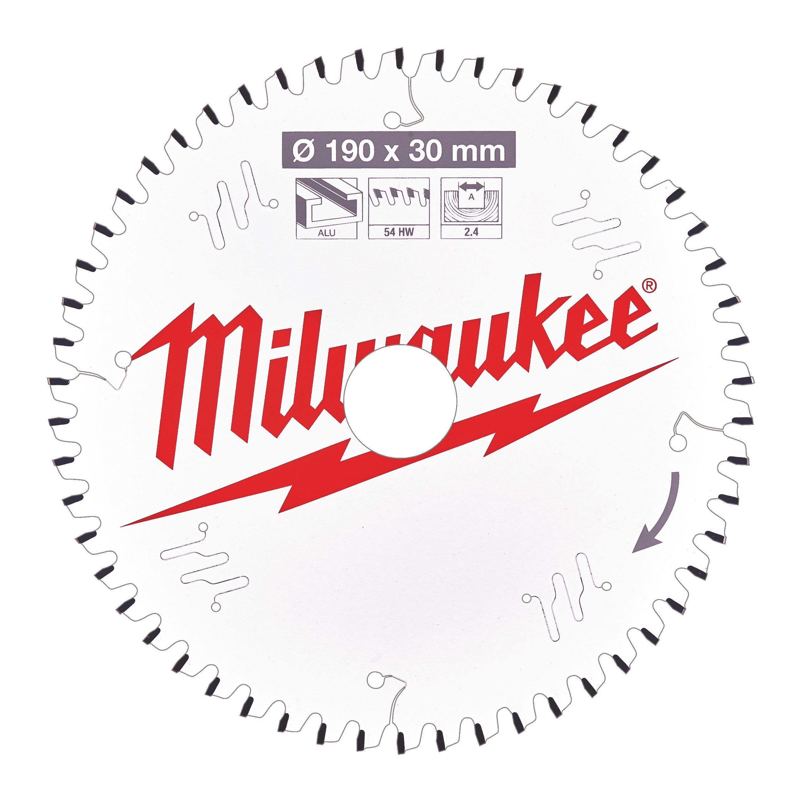 Milwaukee Kreissägeblatt 190/30Mm 54Z Holz+Alu