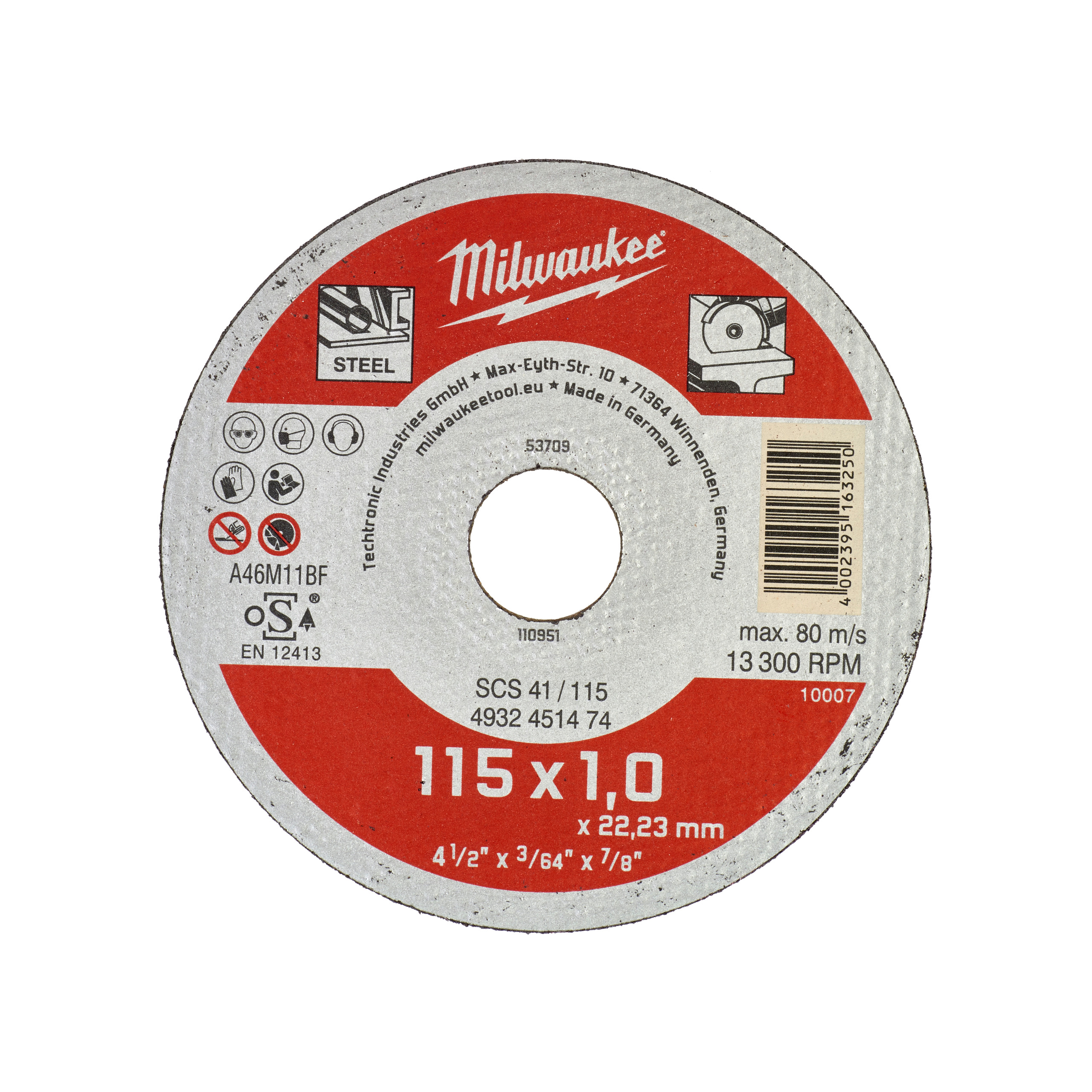 Milwaukee Displ.Metalltrennsch.115x1mm Contr.(200)