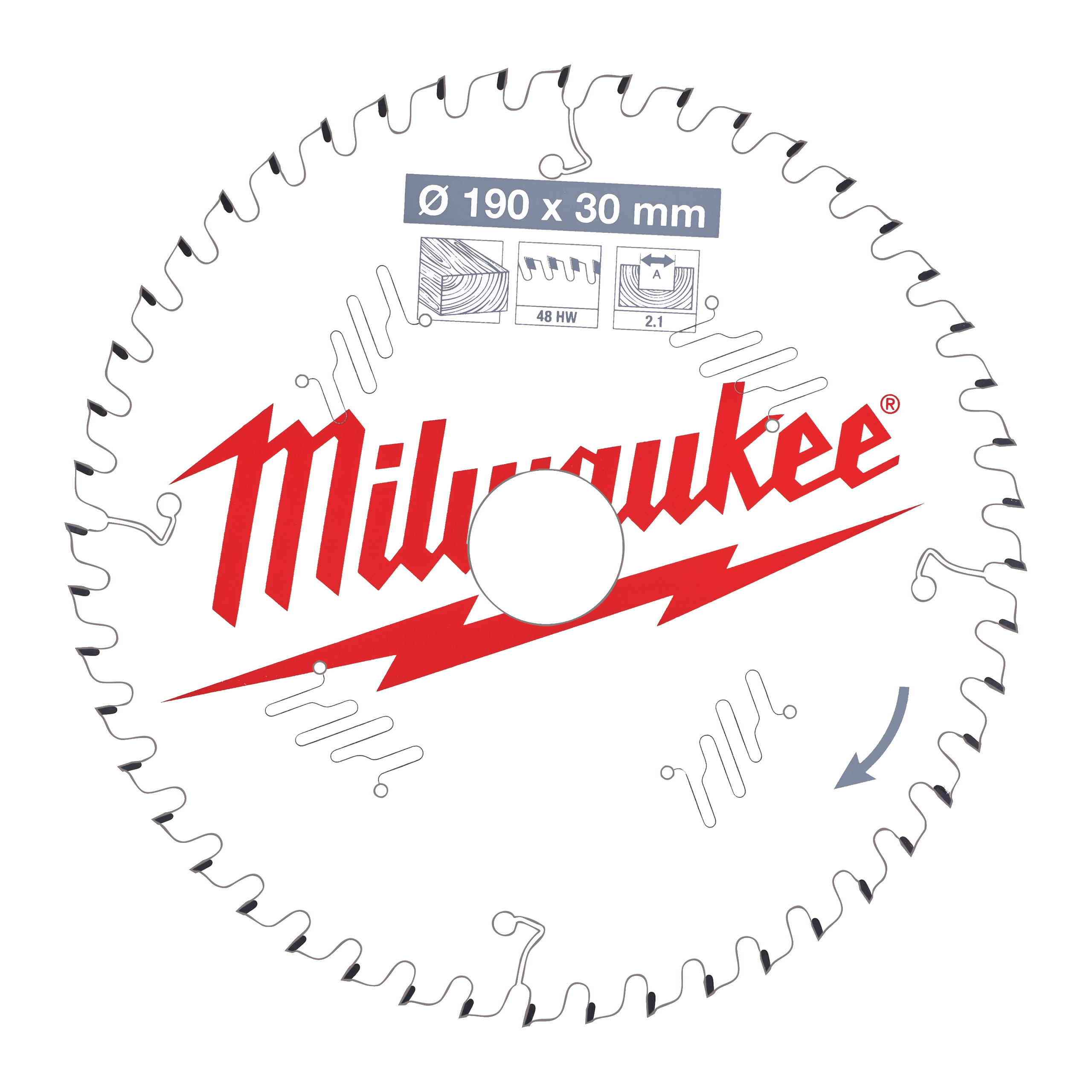 Milwaukee Kreissägeblatt 190/30Mm 48Z Holz