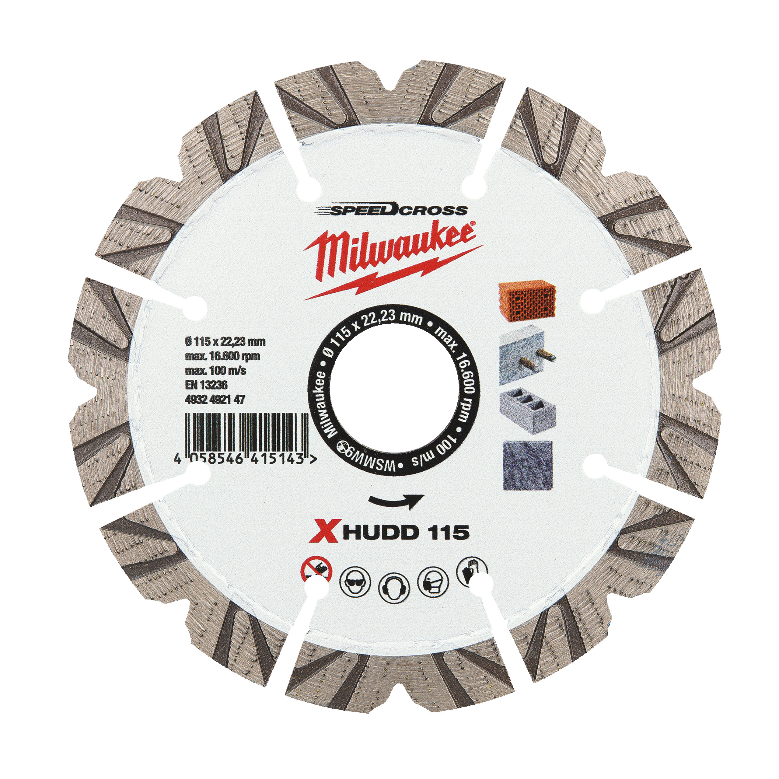 Milwaukee Speedcross Diamanttrenns XHUDD 115mm