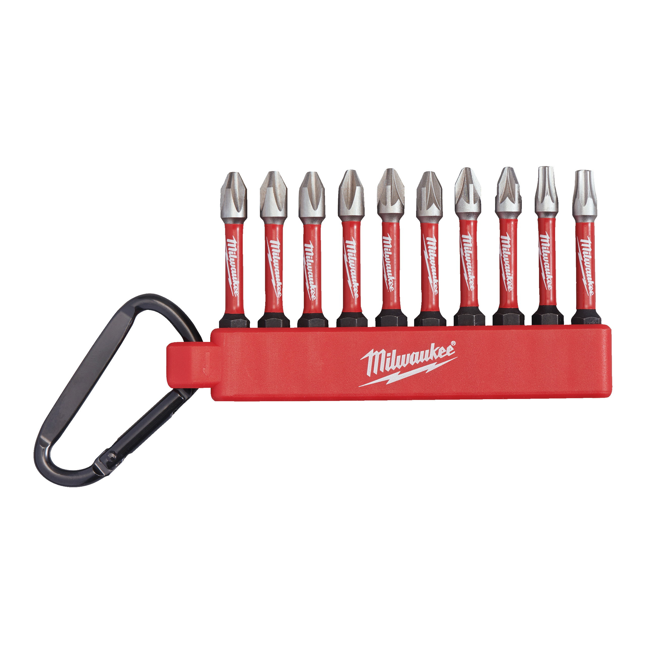 Milwaukee Shockwave Carabiner-Set 2 (10tlg)