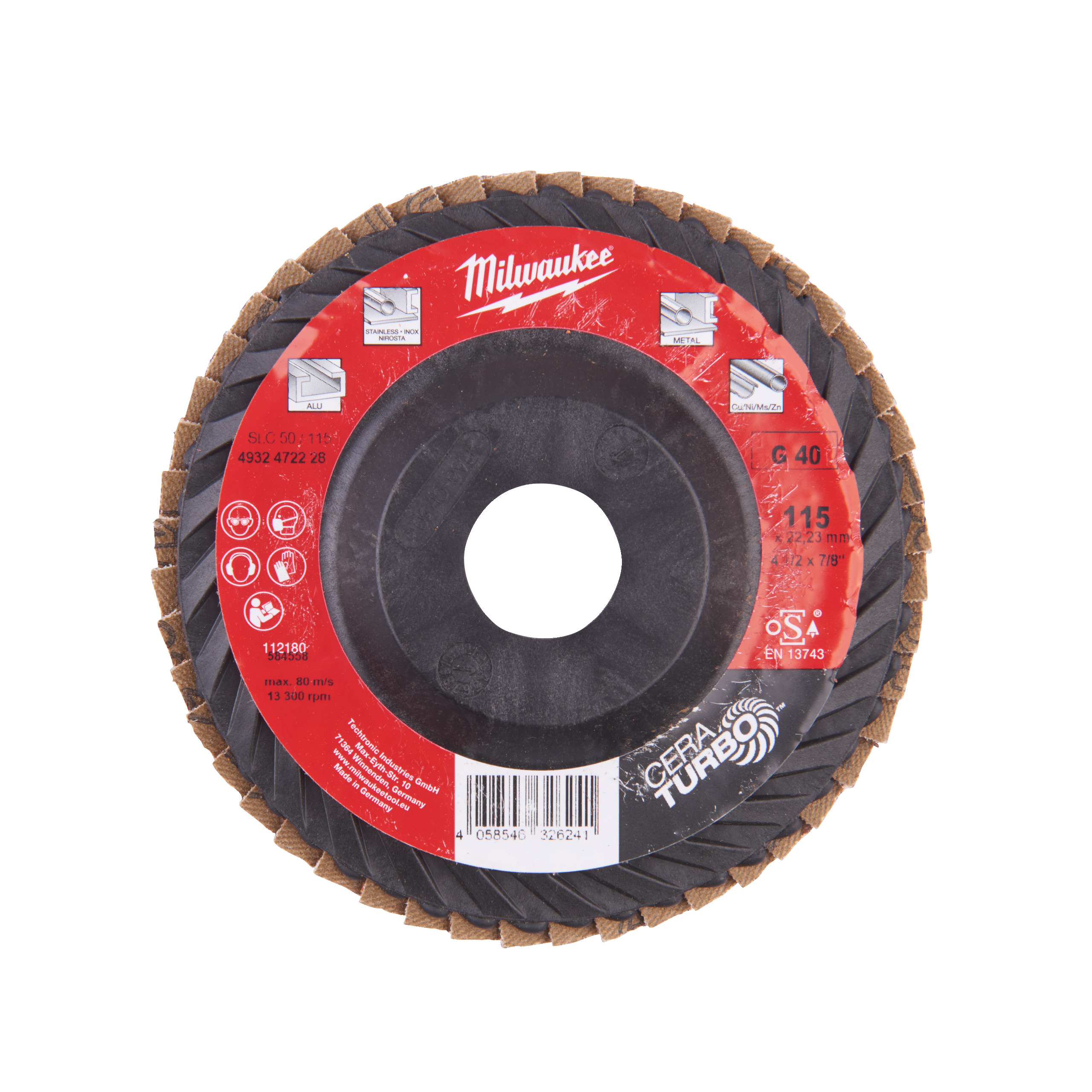 Milwaukee Fächerschleifsch. SLC50/115 K40 Keramik