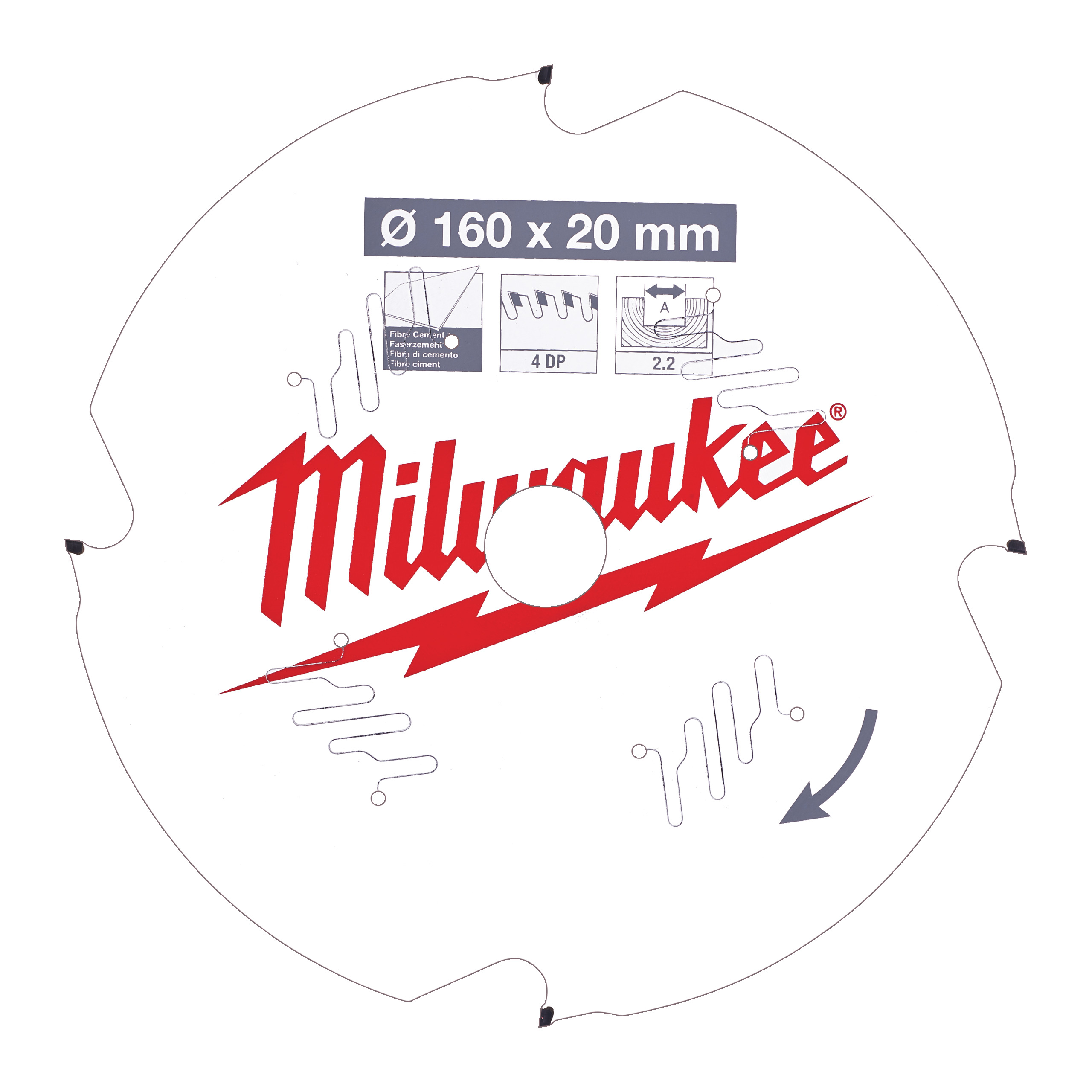 Milwaukee Kreissägeblatt 160/20mm 4Z Diamant