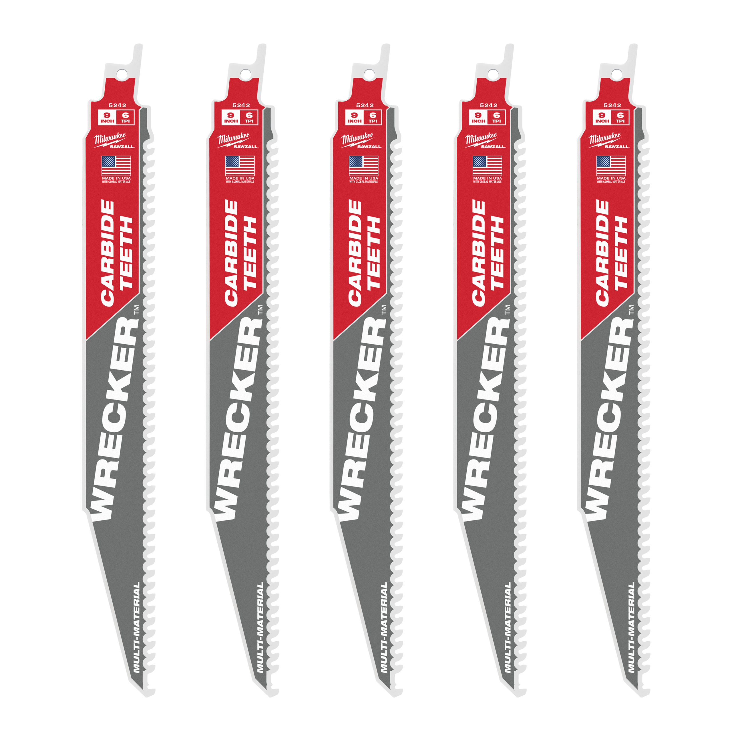 Milwaukee Säbelsägeblatt 230x6 mm WRECKER HM(5)