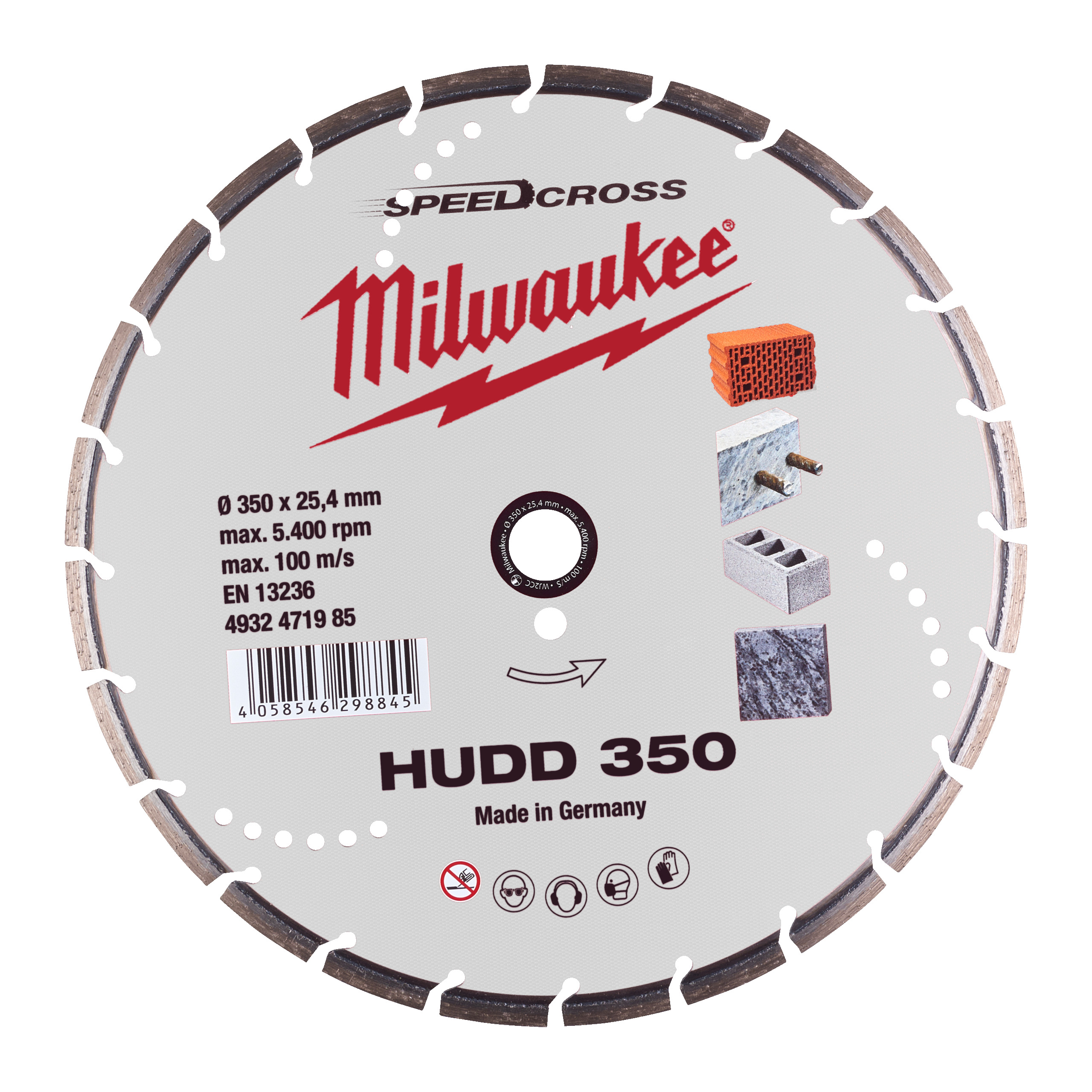 Milwaukee Diamant-Trennscheibe SPEEDCROSS HUDD350