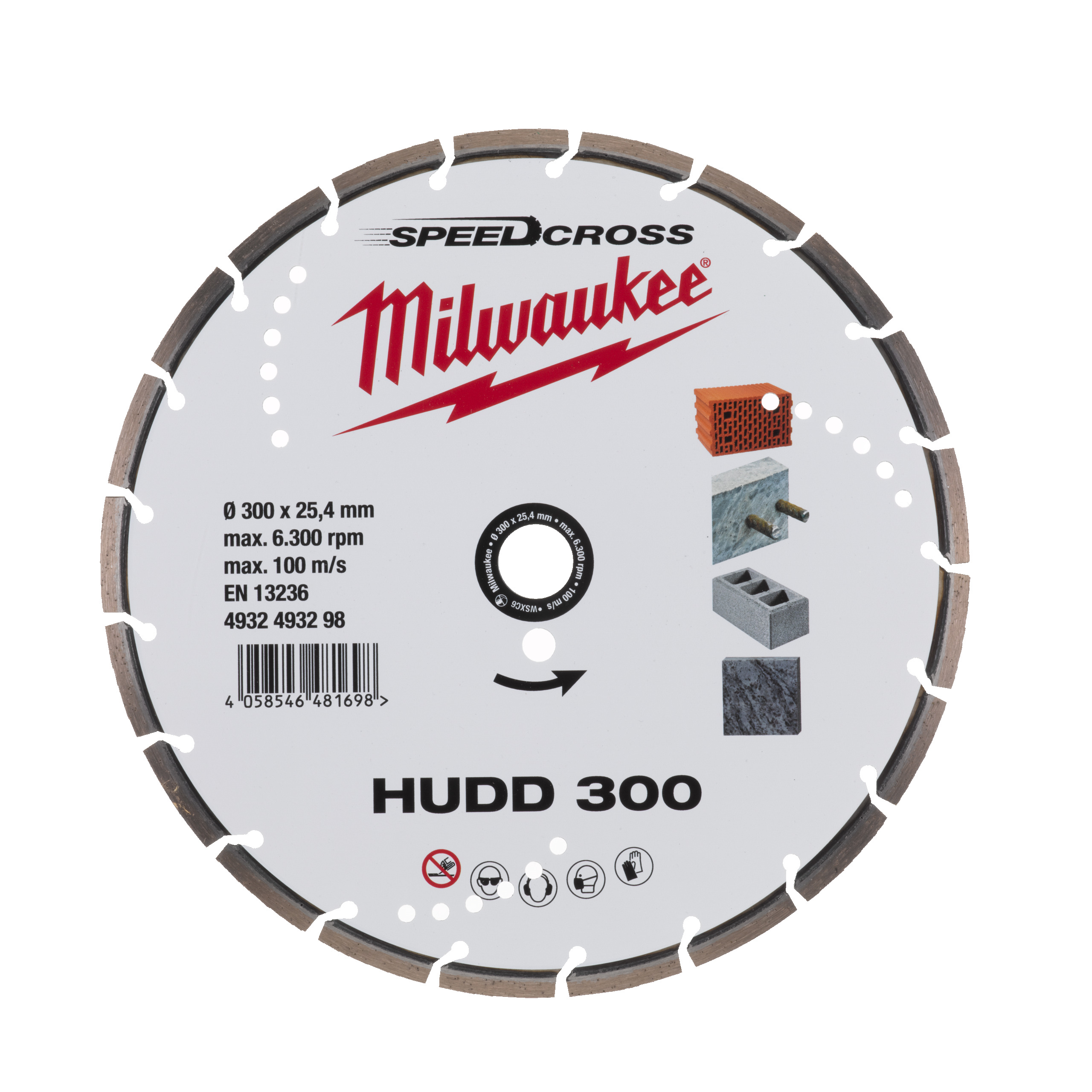 Milwaukee Diamant-Trennschei. SPEEDCROSS HUDD300