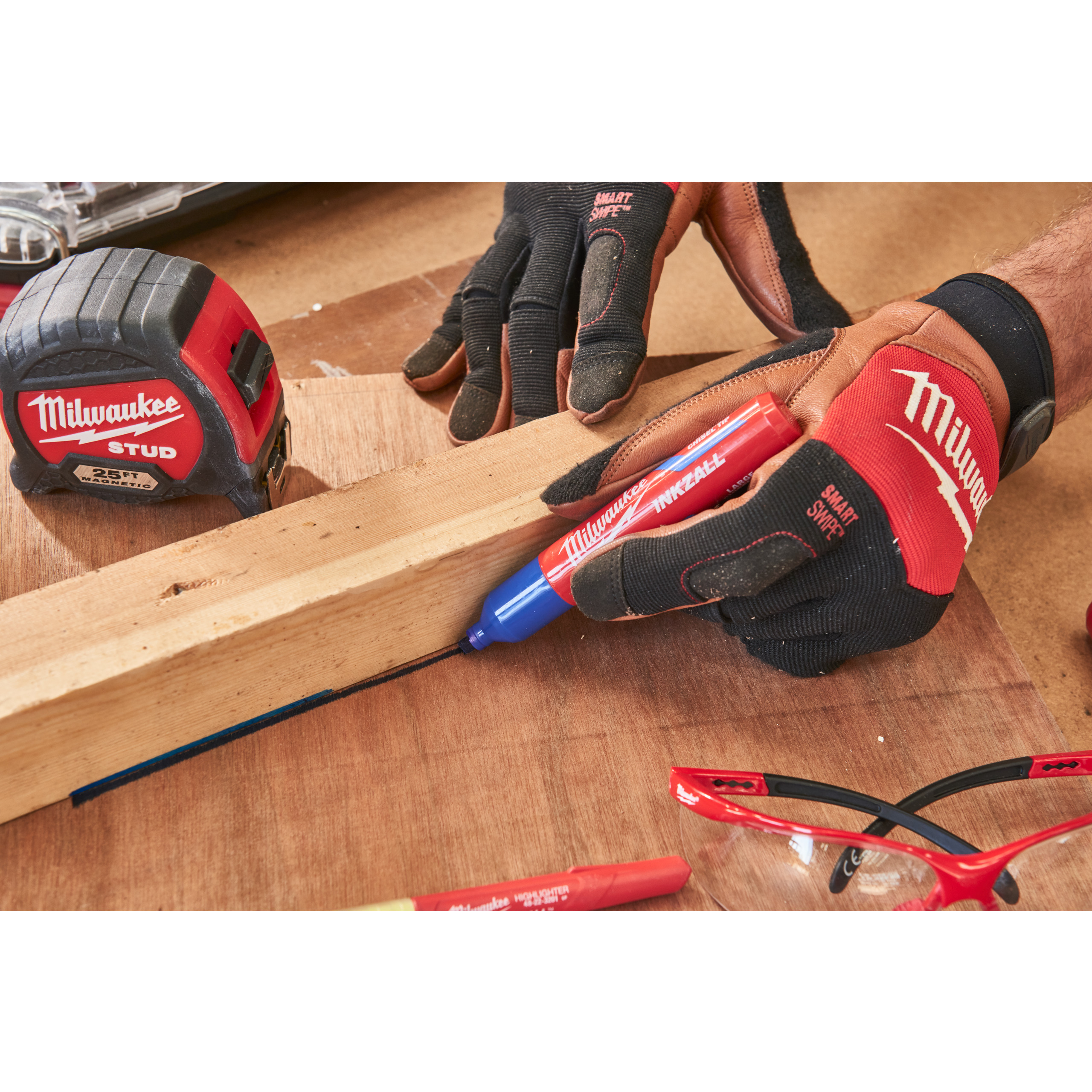 Milwaukee Arbeitshandschuhe Leder Hybrid 7/S