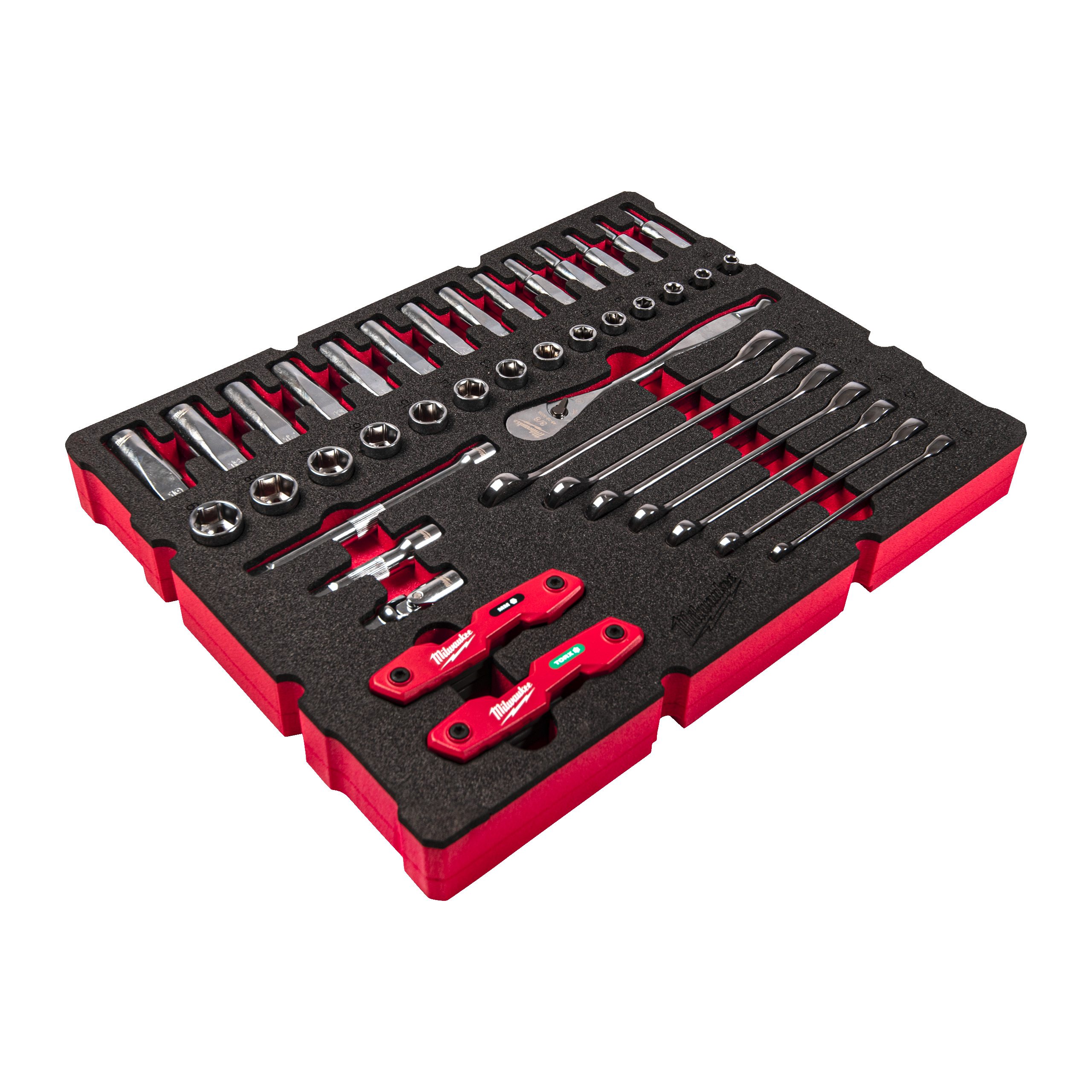 Milwaukee PACKOUT 3/8" Ratschen u. Ringmaulschlüss
