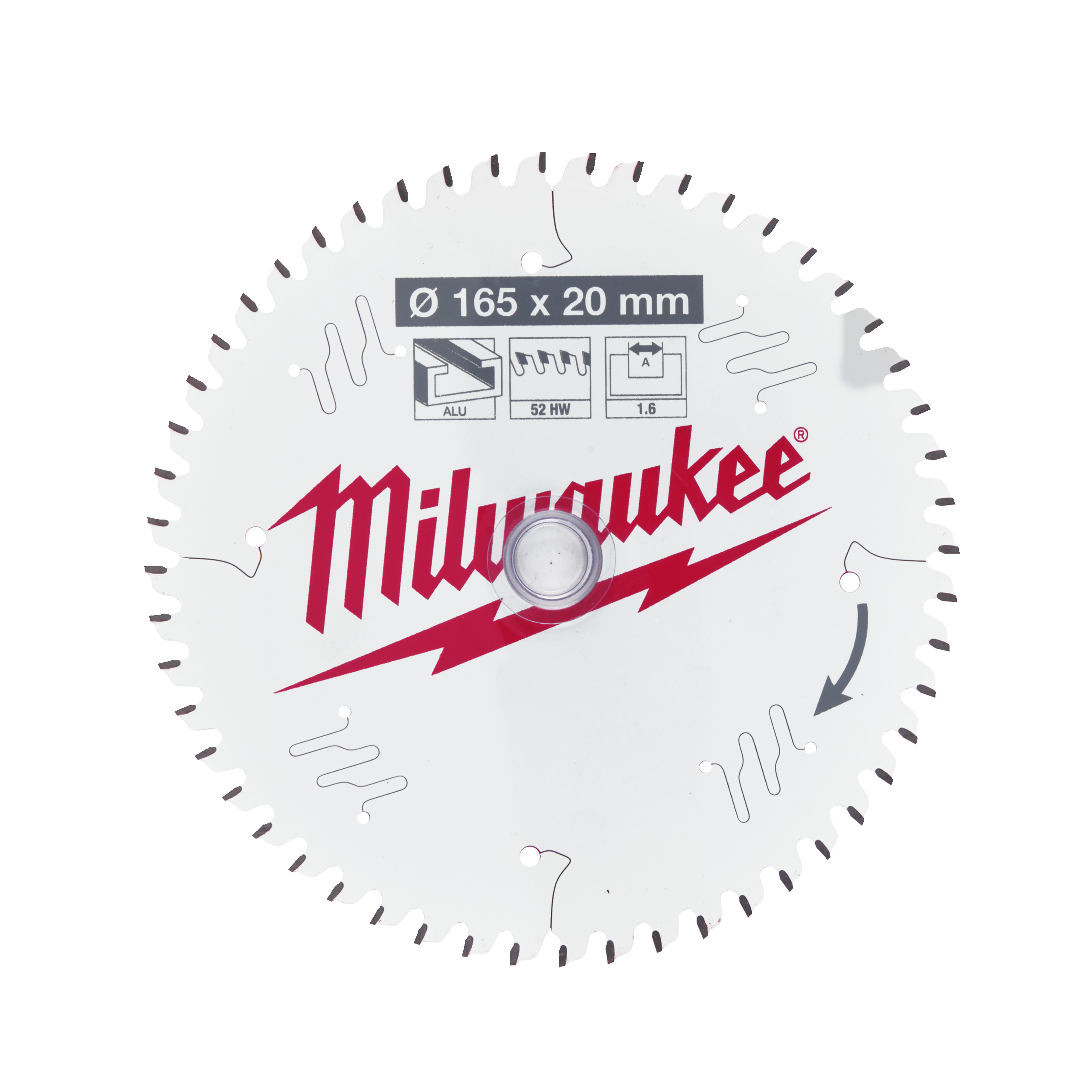 Milwaukee Kreissägeblatt 165/20mm Z52 Alu