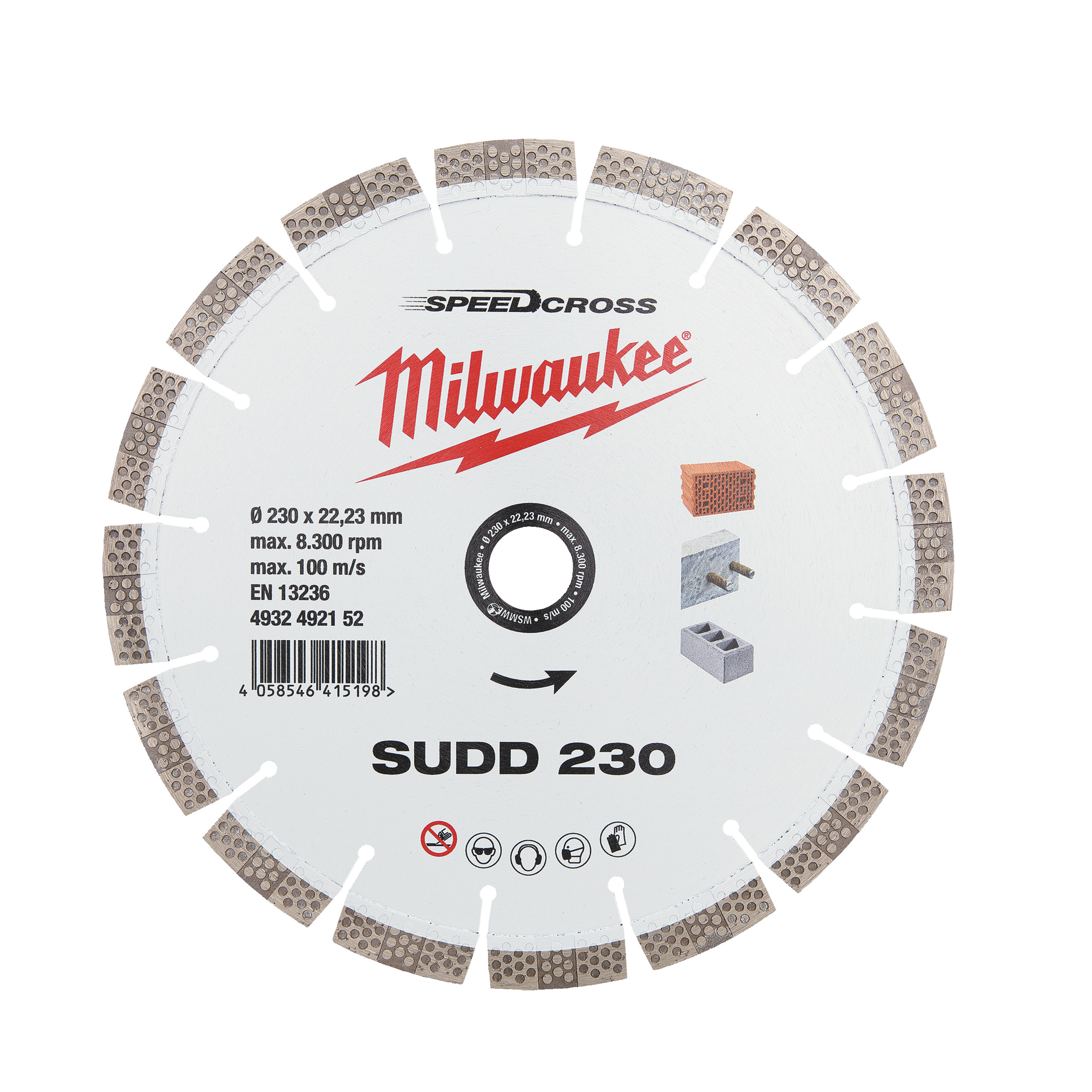 Milwaukee Speedcross Diamanttrenns. SUDD 230mm