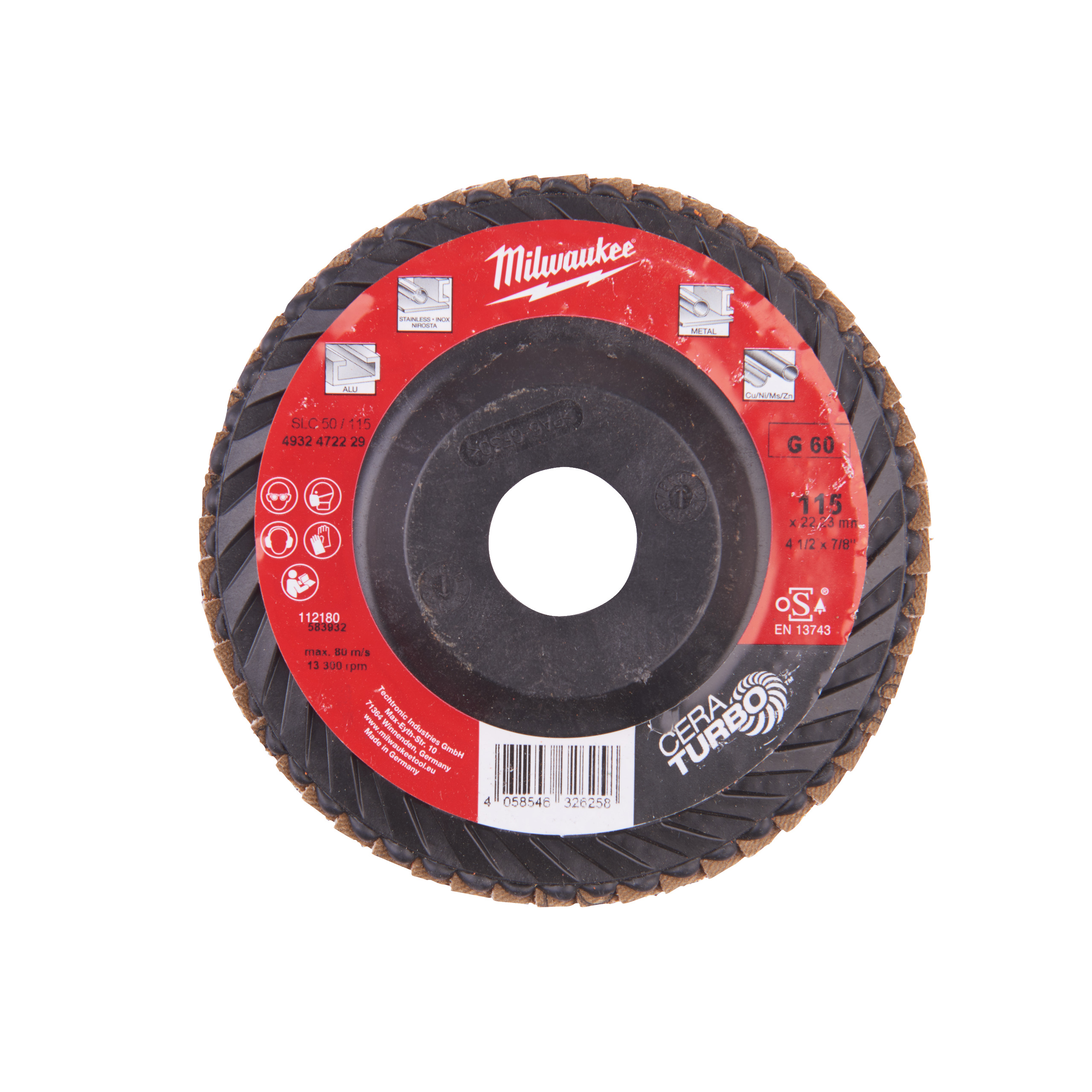 Milwaukee Fächerschleifsch. SLC50/115 K60 Keramik