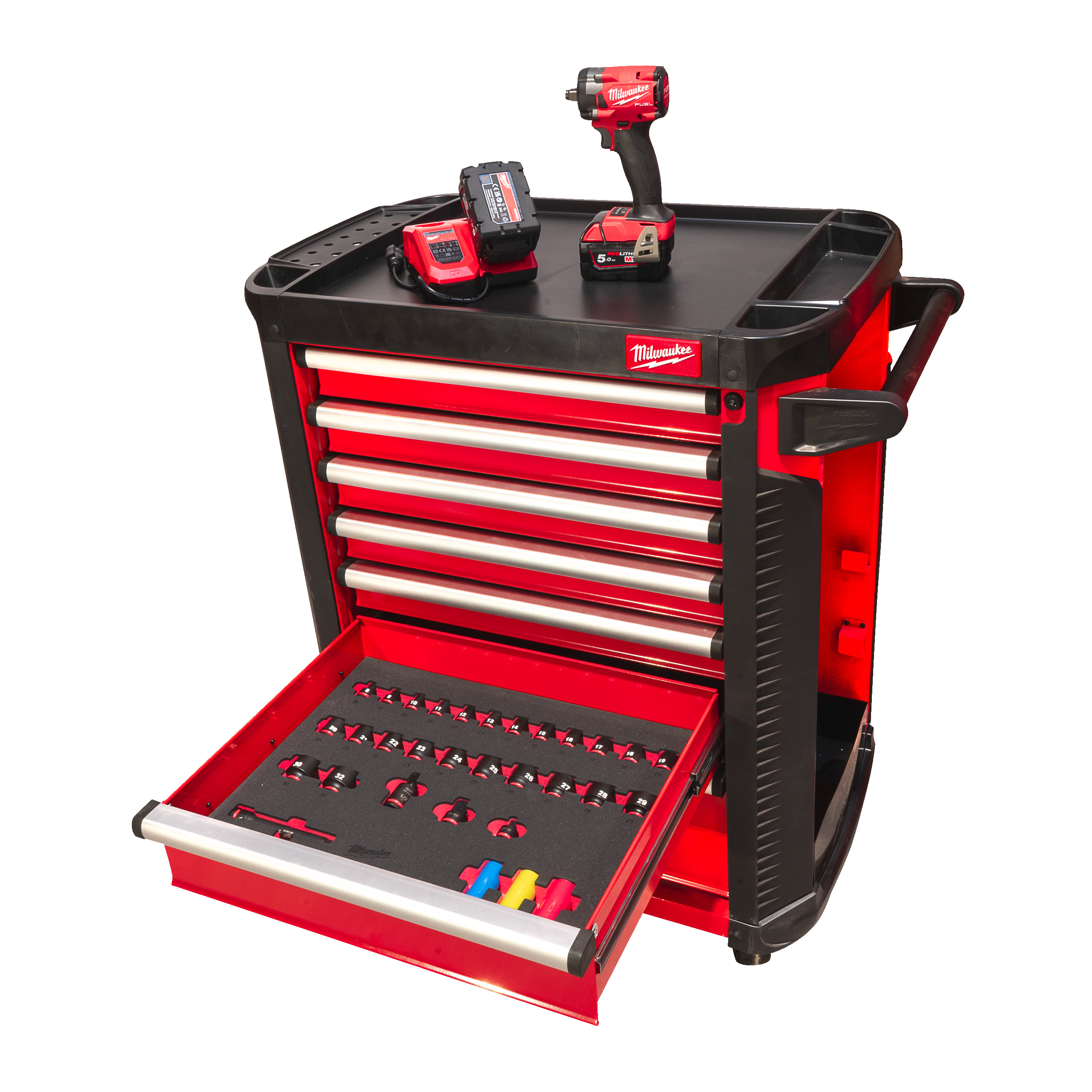 Milwaukee 78cm Werkstattwagen mit Bestückung (246)