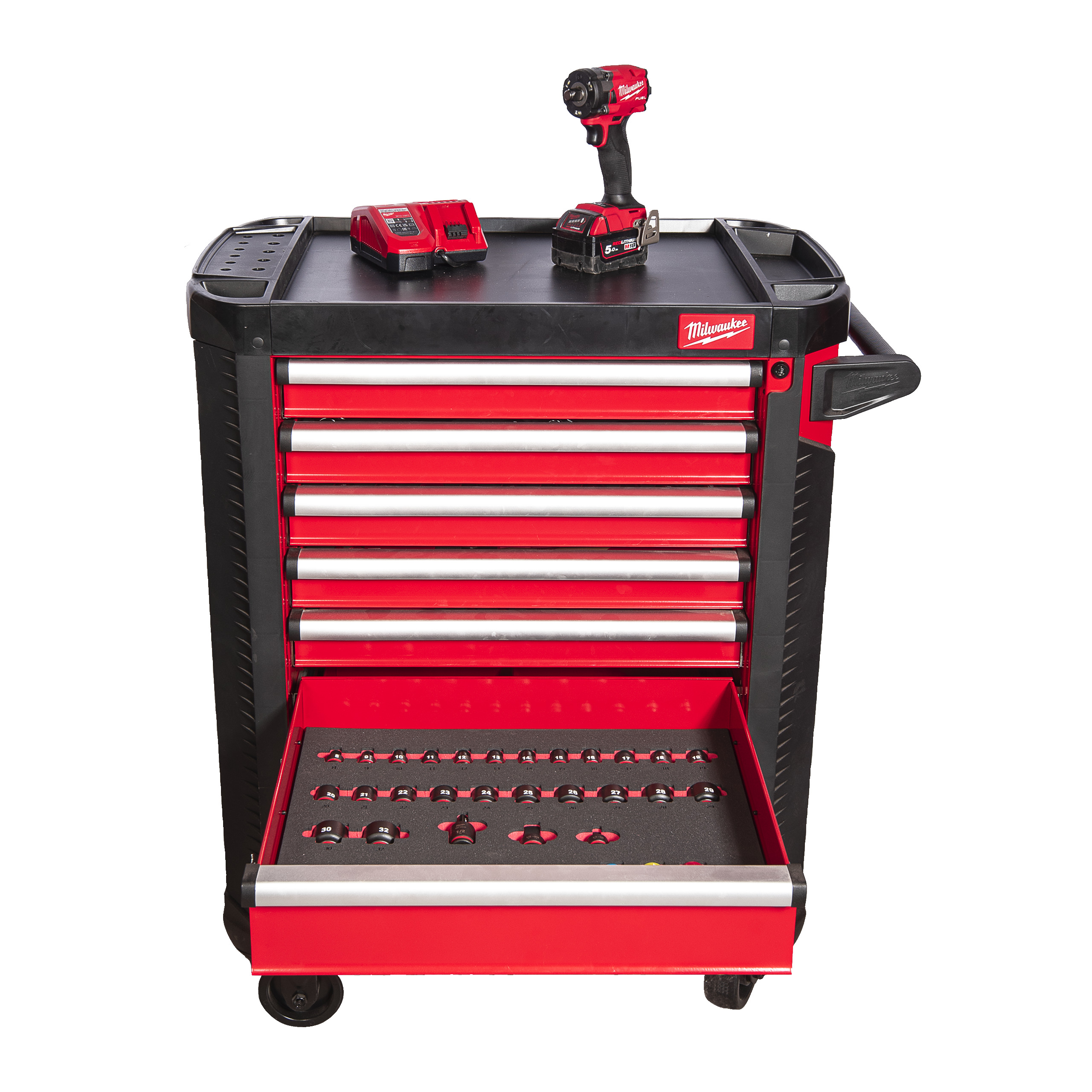 Milwaukee 78cm Werkstattwagen mit Bestückung (246)