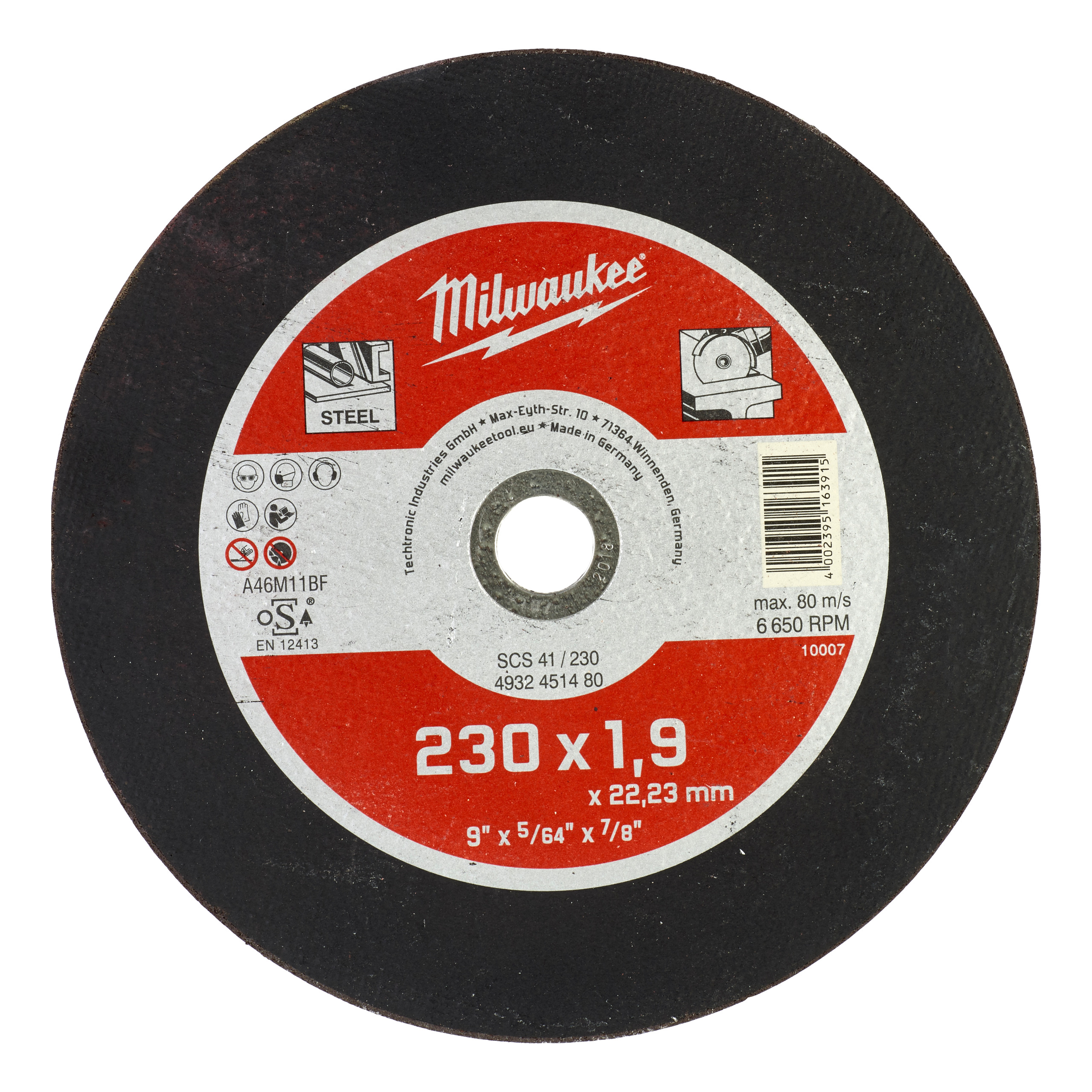 Milwaukee Metalltrennschreibe 230x1,9 mm Contr.