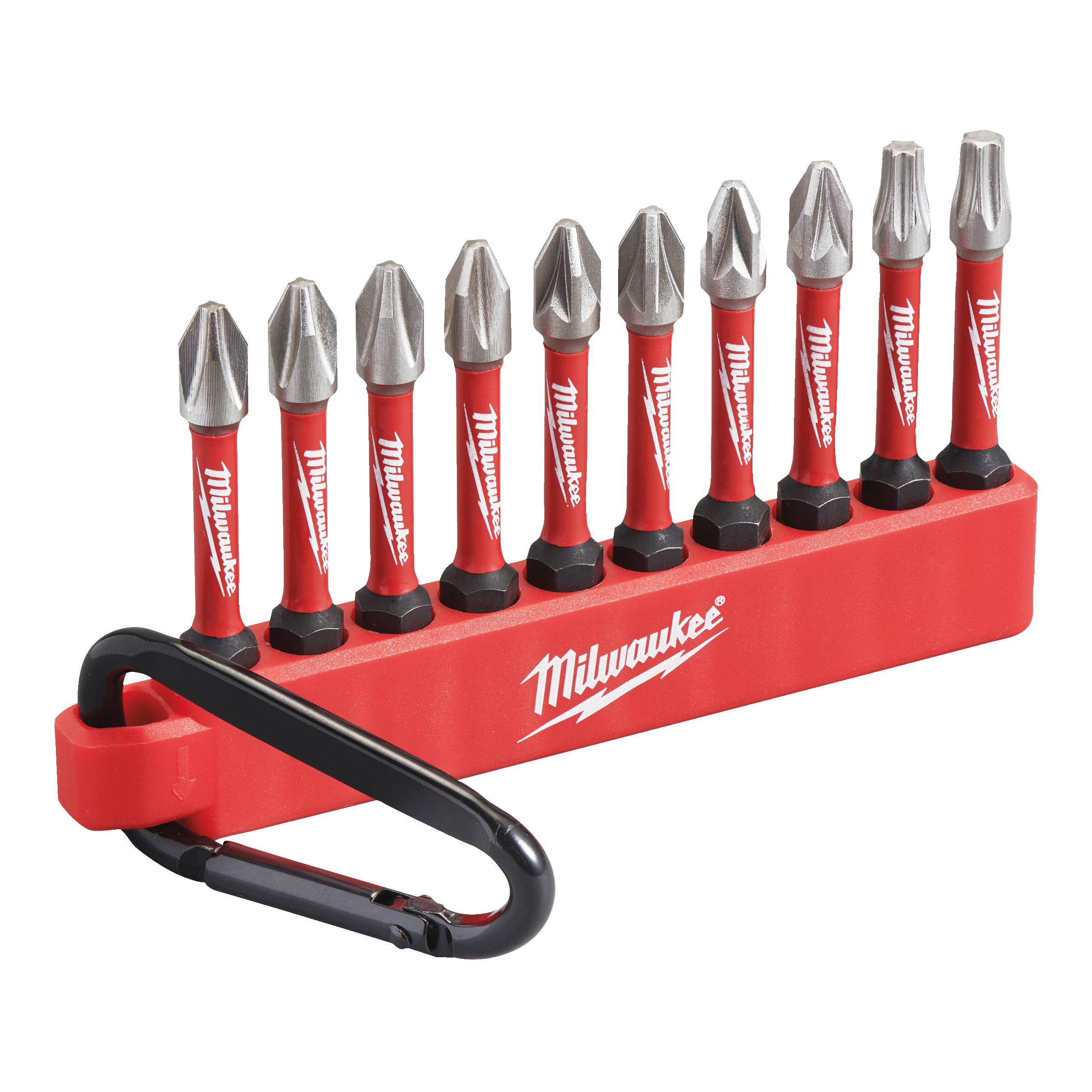 Milwaukee Shockwave Carabiner-Set 2 (10tlg)