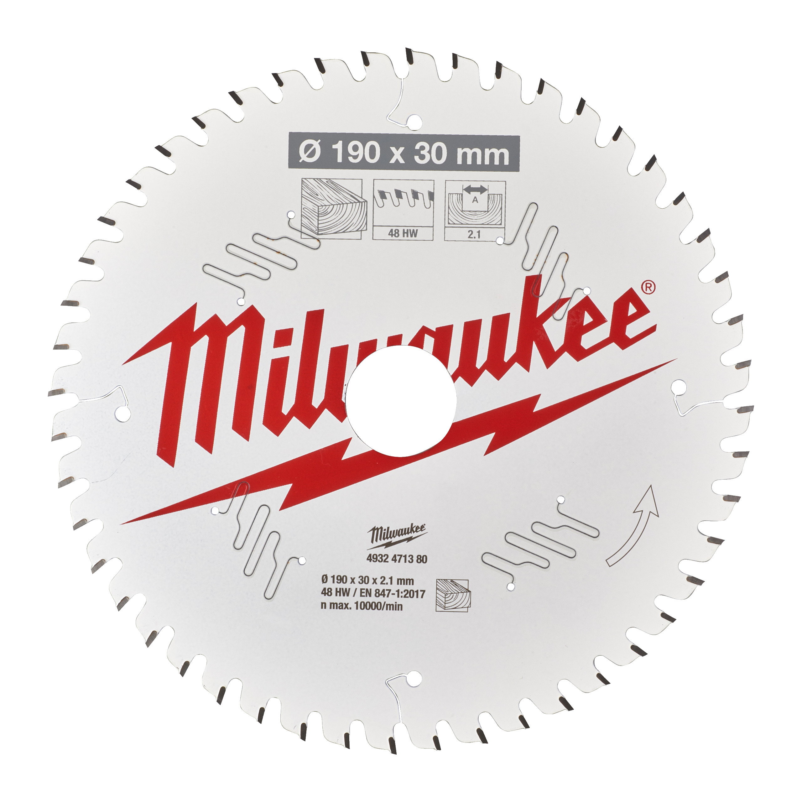 Milwaukee Kreissägeblatt 190/30Mm 48Z Holz
