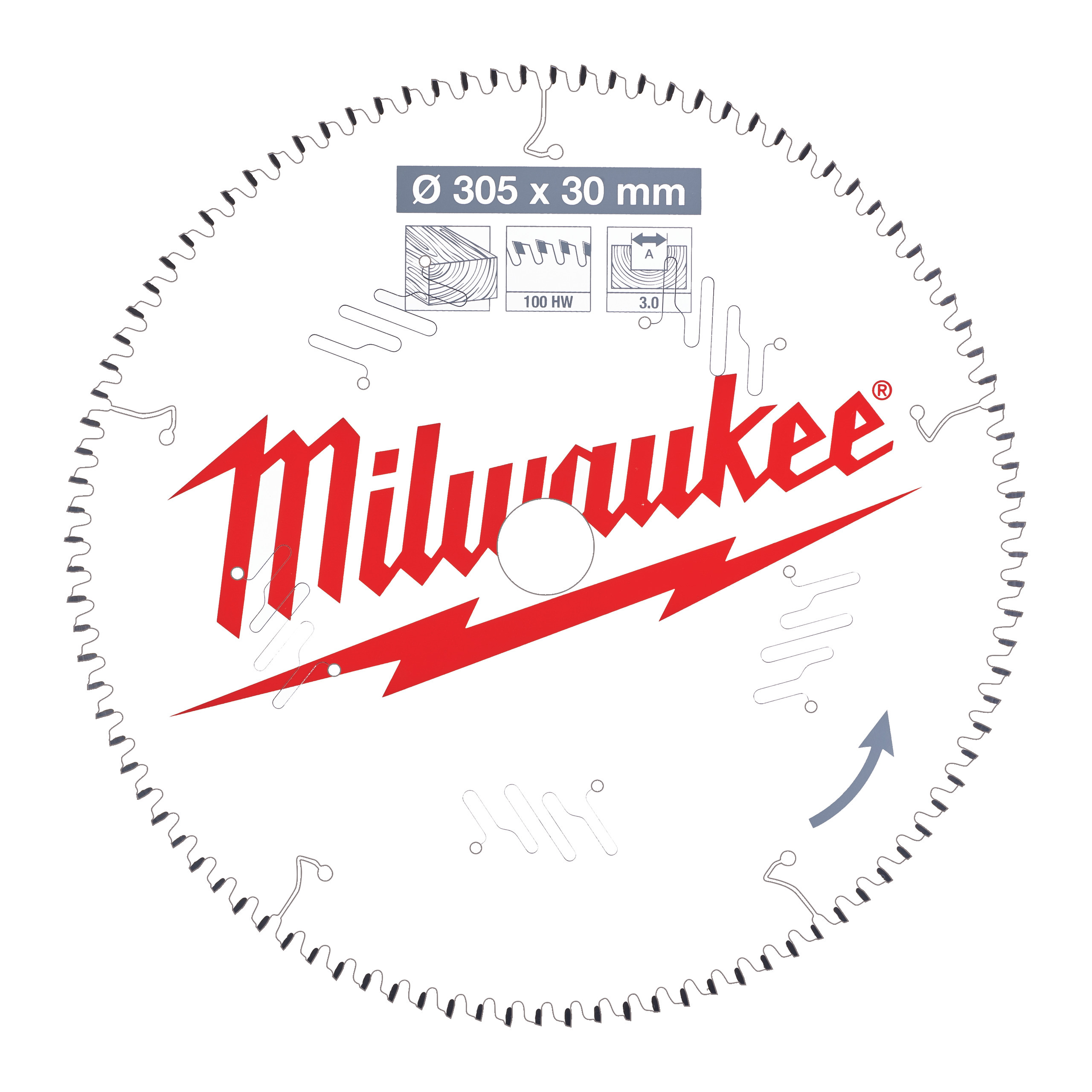 Milwaukee Kreissägeblatt 305/30Mm 100Z Holz