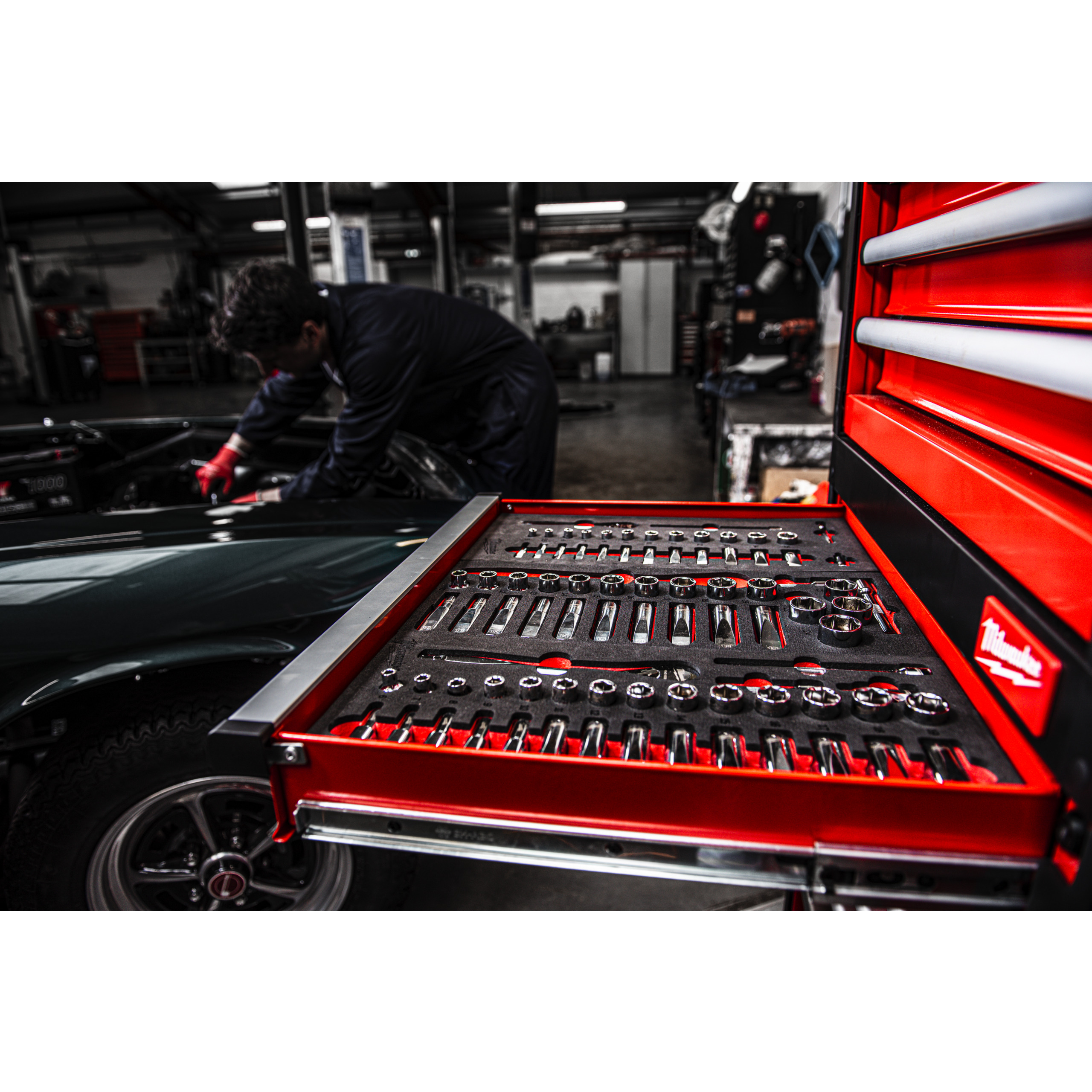 Milwaukee 3/8" Ratschen+Nüsse Einlage 32-tlg.