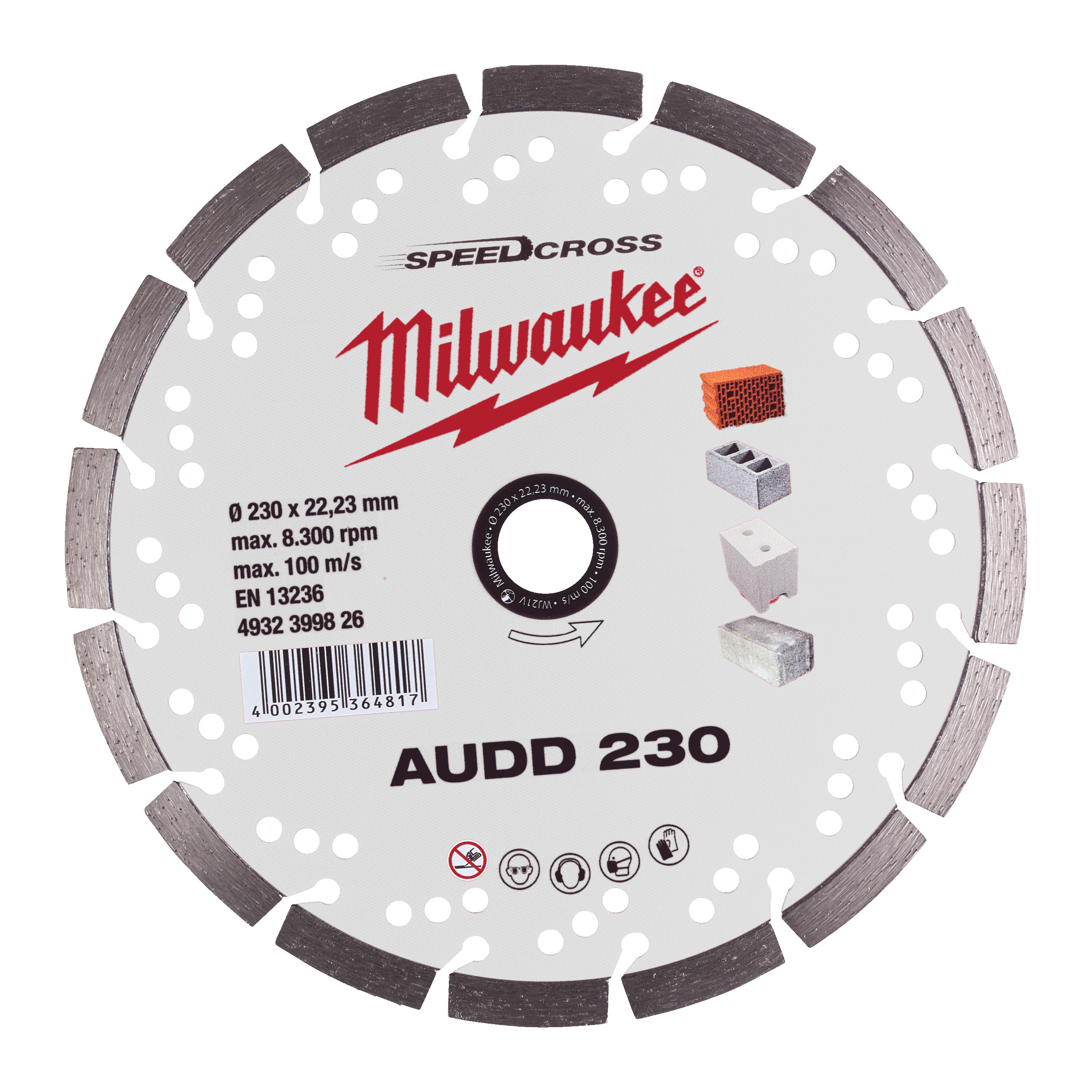 Milwaukee Diamant-Trennsch. Speedcross Audd230